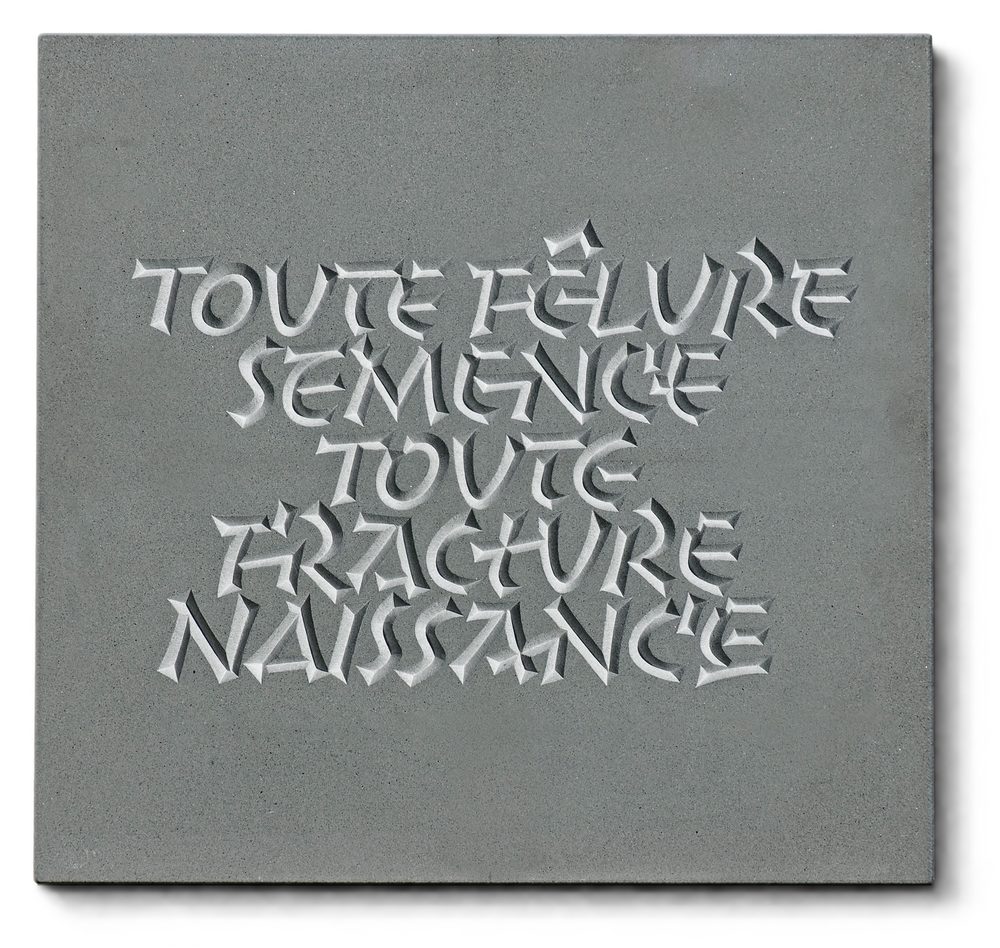 Toute fracture, pierre gravée